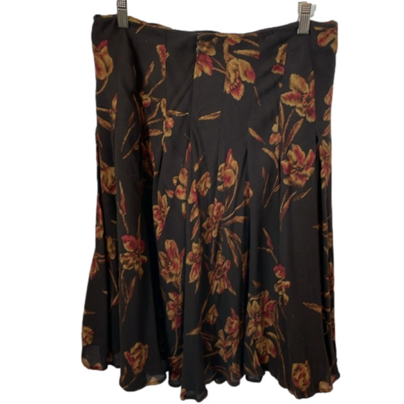 Jones New York Signature ~ Floral Print Two Layer Fabric Skirt - Picture 2 of 9